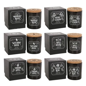 Midnight Rituals Gothic Witchy Pagan Candle Black Full Size Glass Jar Candles - Picture 1 of 25