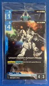 Unicorn Gundam (Unicorn Mode) GD01-005 & Banagher Links GD01-088 - Promo Sealed - Picture 1 of 2