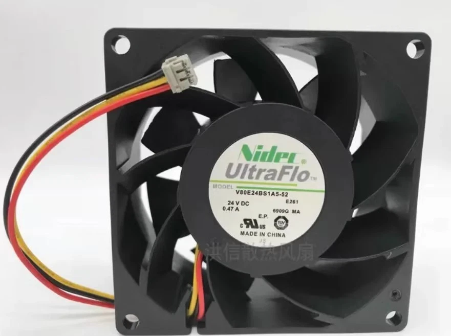 NEW Nidec 8038 V80E24BS1A5-52 DC24V 0.47A Cooling fan - Image 1 of 1