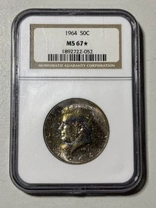 1964 P Kennedy Half Dollar NGC MS67⭐️ Pop. 12 - Bild 1 von 10