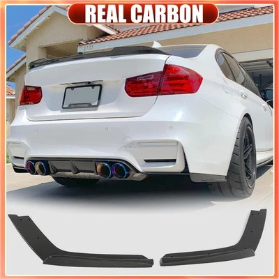 For BMW F80 M3 F82 F83 M4 13UP REAL CARBON Rear Bumper Splitter Extension Corner - Image 1 of 4