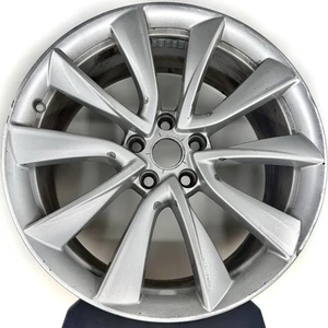 2017-2023 Tesla Model 3 OEM Factory Wheel Rim 19" Silver 1044224-00-B Spoke Rash - Picture 1 of 13