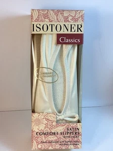 Isotoner Ballerina Comfort Slippers White Size L 8-9 New In Box Vintage 1994 - Picture 1 of 5