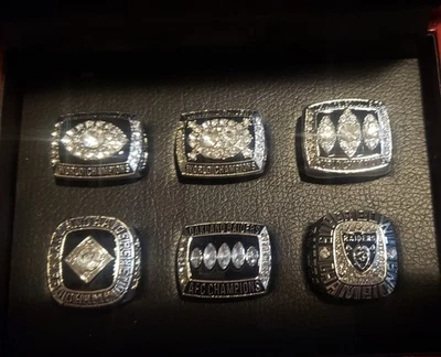 Conjunto de recordações Raiders NFL Championship com caixa - Imagem 1 de 3