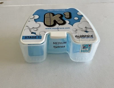 Myobrace Stage 1  K1 orthodontic silicone appliance Genuine Kids size M Blue - image 1 of 2