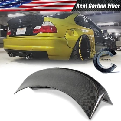 Alerón trasero de carbono real ala más grande para BMW E46 M3 cupé 1998-2006 Foto 1 de 4