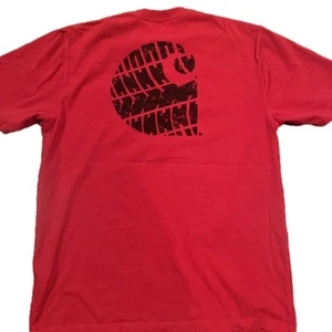 Camiseta Carhartt Roja Bolsillo Hombres Talla M Ajuste Original Espalda Gráfico C Neumático Pisada Trabajo - Imagen 1 de 9
