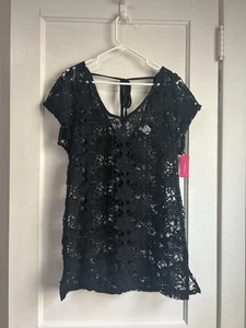 NWT!! Women’s Xhilaration Black Swimsuit Cover-up - Size Small - Picture 1 of 3