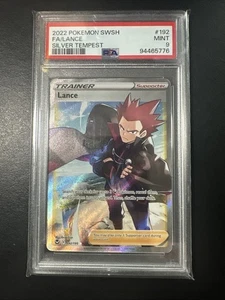 Pokemon Silver Tempest 2022 Full Art Trainer Lance 192/195 - PSA 9 - Imagen 1 de 2