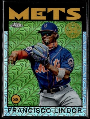 2021 Topps Update #86C-26 Francisco Lindor 1986 Topps Chrome - Image 1 of 2