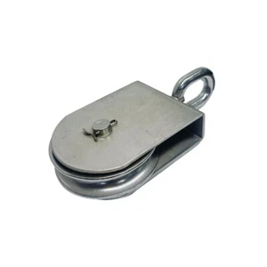Marine 2"" blocco quadrato covone 3/8"" puleggia filo corda 1000 libbre WLL acciaio inox - Foto 1 di 6