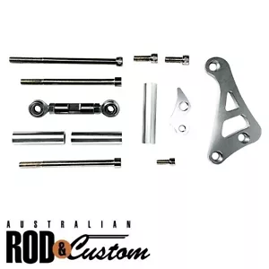 Small Block Chev w/ Long Water Pump Polished Mid Mount Alternator Bracket - Bild 1 von 2