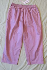 New Women's Alfred Dunner Stretch Mauve Purple Pants Elastic Waist Plus Size 24W - Picture 1 of 4
