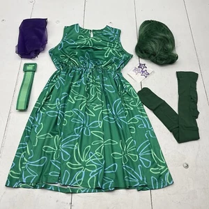 RuuYiicoco Green Costume Cosplay Outfit 6-Piece Set With Wig Girls Size 11-12 Y - Picture 1 of 17