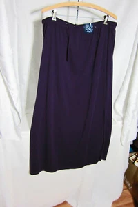 Falda Larga Lane Bryant Venezia Jeans Clothing Co 18/20 Púrpura Oscuro Berenjena Nueva con Etiquetas - Imagen 1 de 3