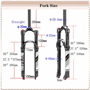 BUCKLOS 26/27.5/29" XCM/XCT/XCR Bike Suspension Fork 120/100mm Straight/Tapered - Picture 1 of 24