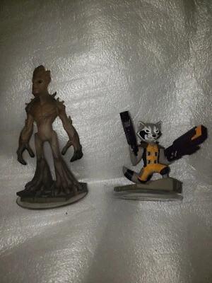 JUEGO DE 2 FIGURAS DISNEY INFINITY 2.0 GROOT AND ROCKET RACCOON NINTENDO XBOX Foto 1 de 4