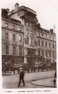 Strand Palace Hotel Exterior Horse & Carriage unused RP old pc WHS Kingsway - Picture 1 of 1