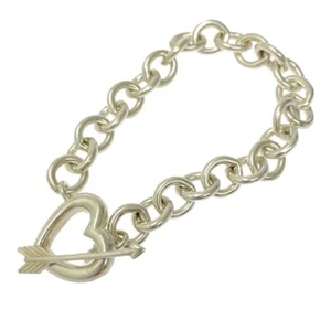 Bracciale Tiffany in argento sterling con catena cuori e frecce quasi come nu... - Foto 1 di 6