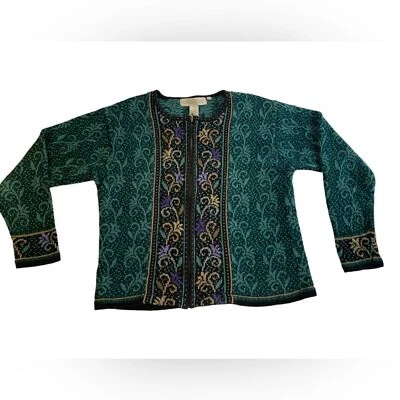 Chaqueta Nomadic Traders Vintage Nordic Woodland Cottagecore Tejido Floral Cremallera L Foto 1 de 4