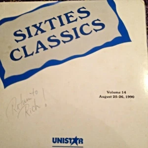 8/25/90 DAVE CHARITY HOSTS LIMITED 15 VOL. SUMMER SERIES '60's CLASSICS' VOL 14 - Picture 1 of 4