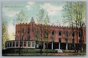 Tarjeta postal Silver Lake NY Sanatorium 1911 Wyoming County J13 - Imagen 1 de 3