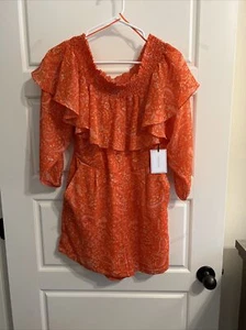 1. State Damen Paisley Schulterfrei Rüschen Strampler Größe Small - Bild 1 von 5
