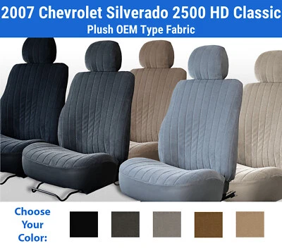 Fundas de asiento de terciopelo de felpa para Chevrolet Silverado 2500 HD Classic 2007 Foto 1 de 4