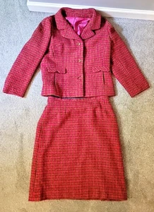 VTG (1960s?) Collette Mode Dublin Donegal Handwoven Plaid Tweed Wool Sz 16 - Picture 1 of 17