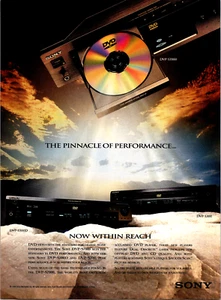 1998 Sony DVD Player Höhepunkt der Leistung Vintage Printanzeige ganze Seite Farbe - Bild 1 von 1