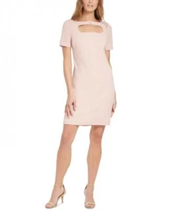 New $119 Tommy Hilfiger Women's Short Short Sleeve Round Neck Sheath Dress A4385 - Picture 1 of 27