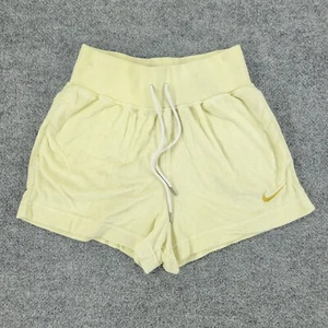 Nike Shorts Damen klein gelb Activewear Sweats Logo Kordelzug Taschen Erwachsene - Bild 1 von 14