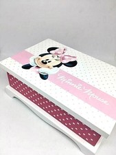 Porta gioie cofanetto MINNIE rosa e fuxia Bomboniera Battesimo Nascita - 5237