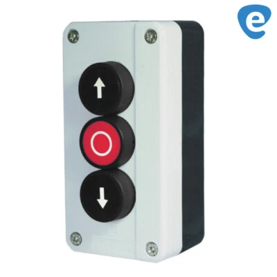 MARKENLOS Drucktaster Taster 3-fach Aufputz IP65 Rolltor Garagentor Tor Antrieb Funk KDT-3