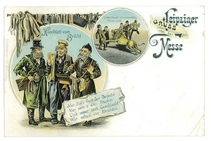 P4510 - ALEMANIA, PRINCIPIOS 1900, LEIPZIG GRUSS AUSS, CON CONTENIDO ANTISEMITA. - Imagen 1 de 2
