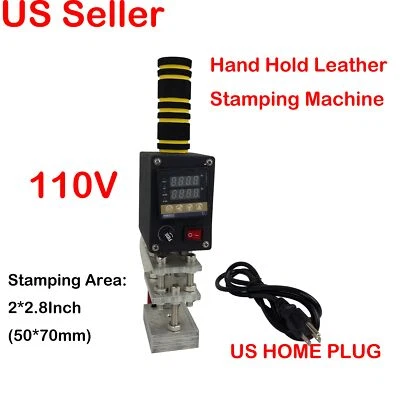 110V Hand Hold Leather Stamp Machine Embosser Hot Foil Screen Press - Image 1 of 4