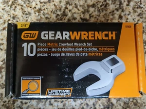 10 Pc. 3/8" Drive Crowfoot Wrench Set, Metric - 81909 - Picture 1 of 3