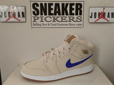 Air Jordan 1 Mid UTL - DO2207 264 - Pearl White / Racer Blue - 7Y / Womens 8.5 - Image 1 of 4