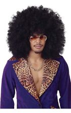 Super Jumbo Afro Black 70s Disco Hippie Pimp Men Costume Wig