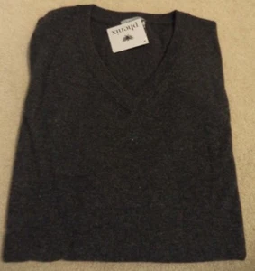 Phenix Cashmere Herren 100% Kaschmir V-Ausschnitt Pullover Weste 4XT GRAU *neu mit Etikett* - Bild 1 von 4