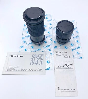 Tokina SZ-X 287 28-70mm f2.8-4.3 ~ AND ~ SMZ845 80mm-200mm f/4.5  - Image 1 of 4