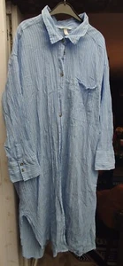Kleid vonH&M,L ca110cm,B ca70cm,Mehrfarbig,Weiß,Blau,Gestreift,Baumwolle,GR,xxl - Bild 1 von 6