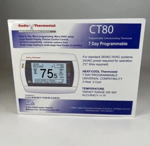Radio Thermostat CT80 7 Day Programmable Communicating Thermostat - BRAND NEW - Picture 1 of 2