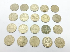 Soviet Coins 20 Kopeks Different Years 20 Pieces Vintage Copper-Nickel USSR Old - Picture 1 of 10