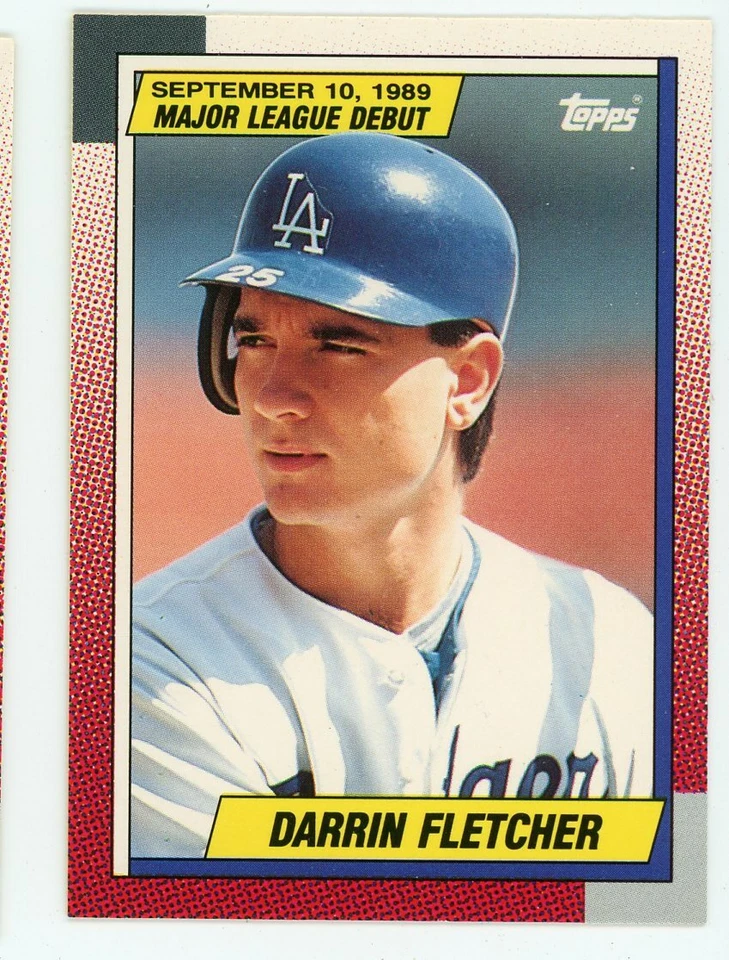 1989 TOPPS MAJOR LEAGUE DEBUT #38 - DARRIN FLETCHER - LOS ANGELES DODGERS - Image 1 of 1