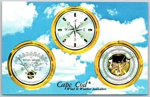Cape Cod Massachusetts Wind & Weather Indicators Advertising Postcard Postcard - Picture 1 of 2