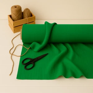 GO Green Cotton-Linen Fabric by the Yard – Apparel, Home Décor & Crafts Material - Picture 1 of 10