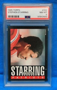 1985 TOPPS # 332 Stephen Starring RC PSA 8 NM-MT # 97917410 NEW ENGLAND PATRIOTS - Picture 1 of 2