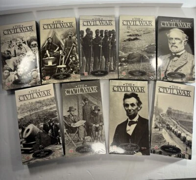 New The Civil War Time Life 1990 Box Set of 9 VHS Tapes 1861-65 (7 of 9 Sealed) - Image 1 of 4