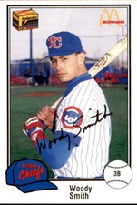 1989 Peoria Chiefs Team Issue Gold 200 #22 Woody Smith Andrews South Carolina SC